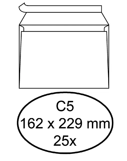 Envelop C5 Zelfklevend Wit 162x229mm