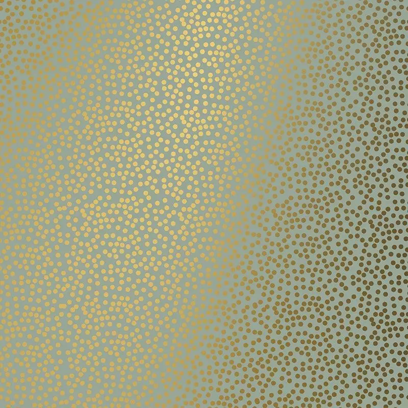 Cadeaupapier Minidots Light GreenGold 50cmx200m 80grs