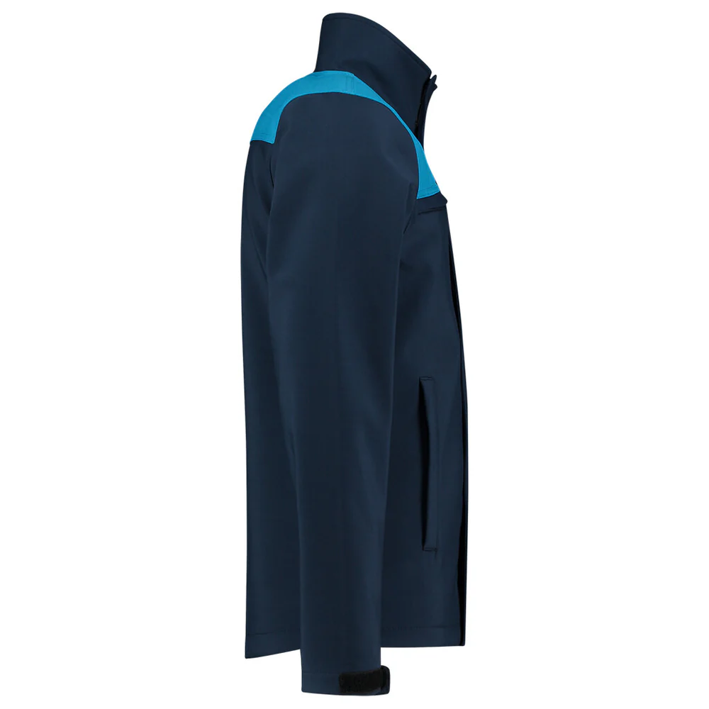 Softshell Bicolor naden Ink-Turquoise 402021