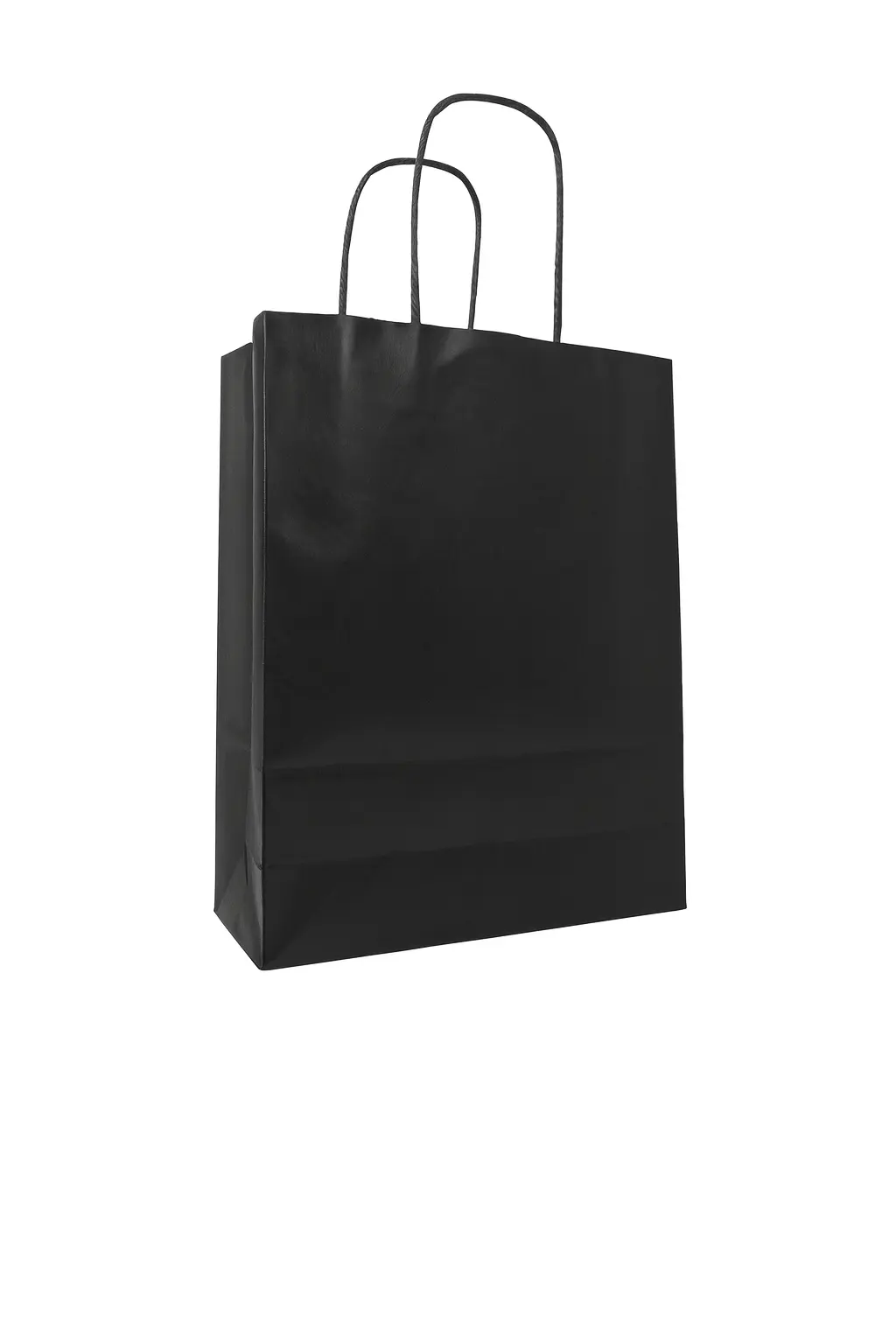 Papieren Draagtas Gedraaid Handvat 18x8x22cm Zwart