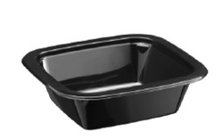 Gastrobak 1/6 170x160x50mm medisch zwartPP sealbaar 700ml (geen deksel mogelijk)