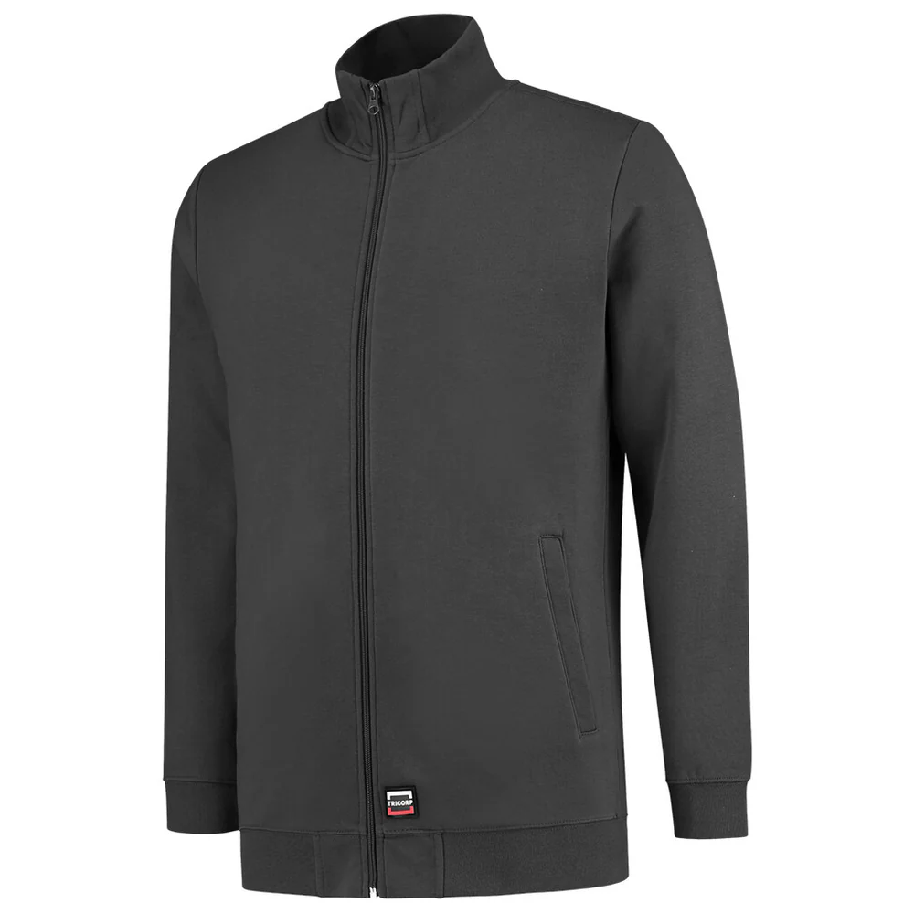Sweatvest 60°C wasbaar donkergrijs