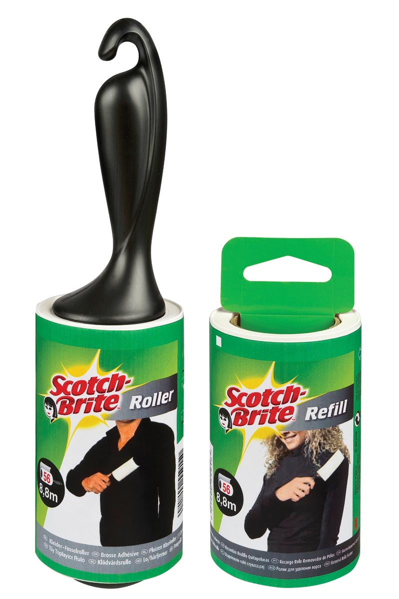 Kleefroller Scotch Brite kleding/dieren 56 vellen per roller