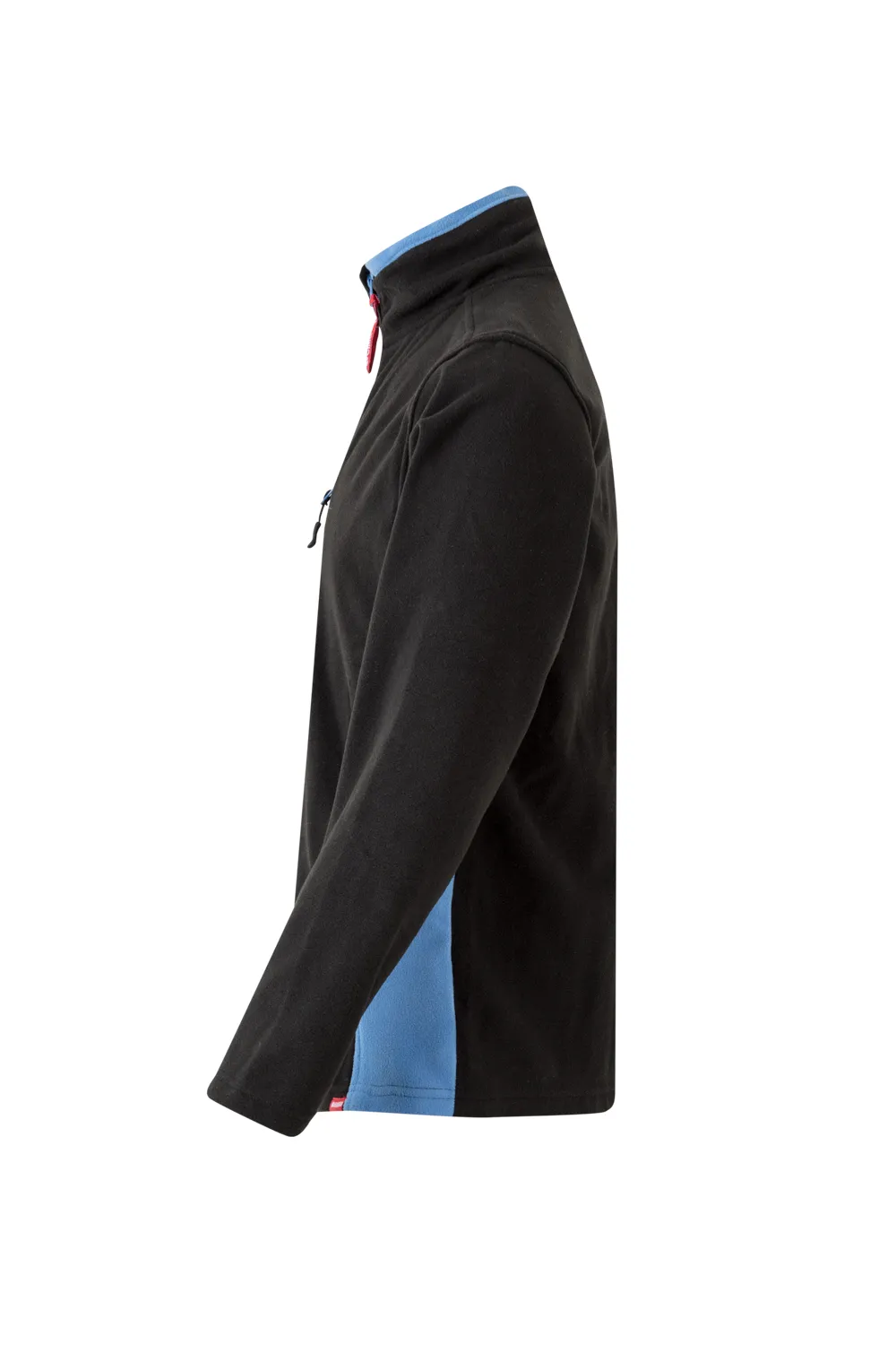Fleecejas Velilla duocolor zwart/blauw