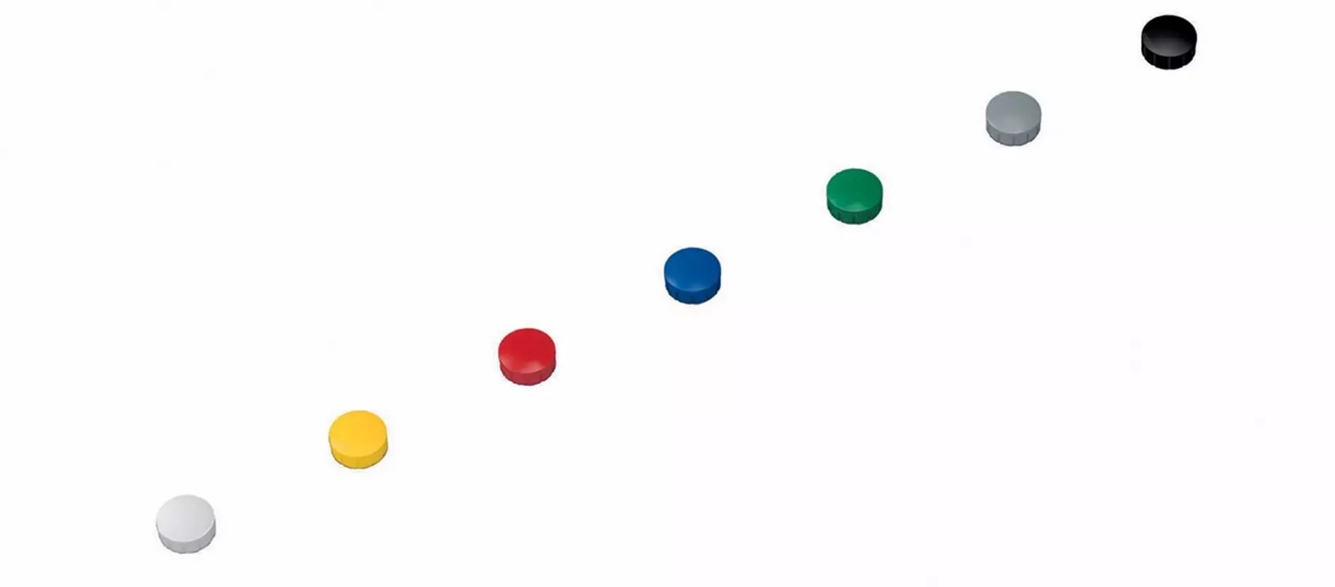 Whiteboard Magneet Ø15mm Assorti Kleuren 10 stuks