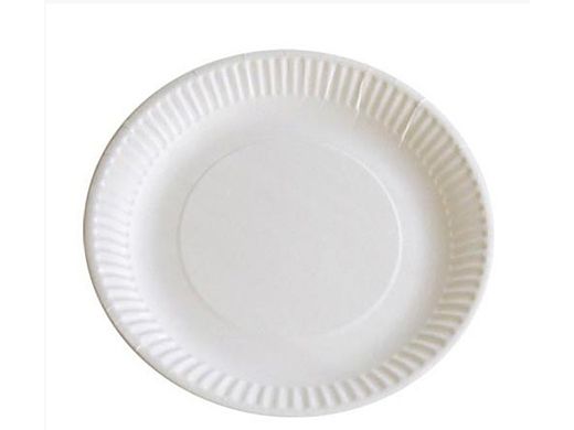Kartonnen bord Ø18cm ongecoat FSC wit (pak à 100st)