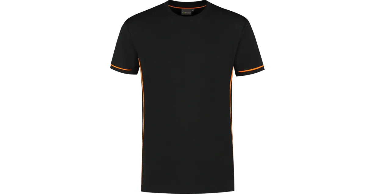 T-shirt Cal zwart/oranje