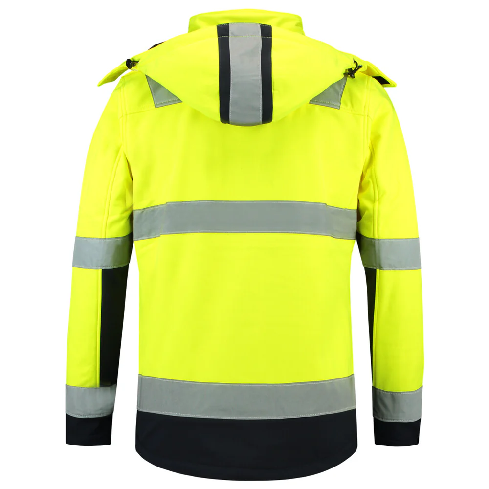 Softshell fluor geel/blauw ISO20471 Bicolor 403007