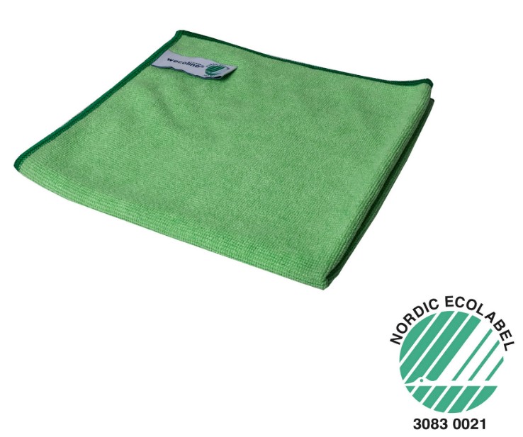 Microvezeldoek professioneel 40x40cm 320gr/m2 groen (pak à 10st)
