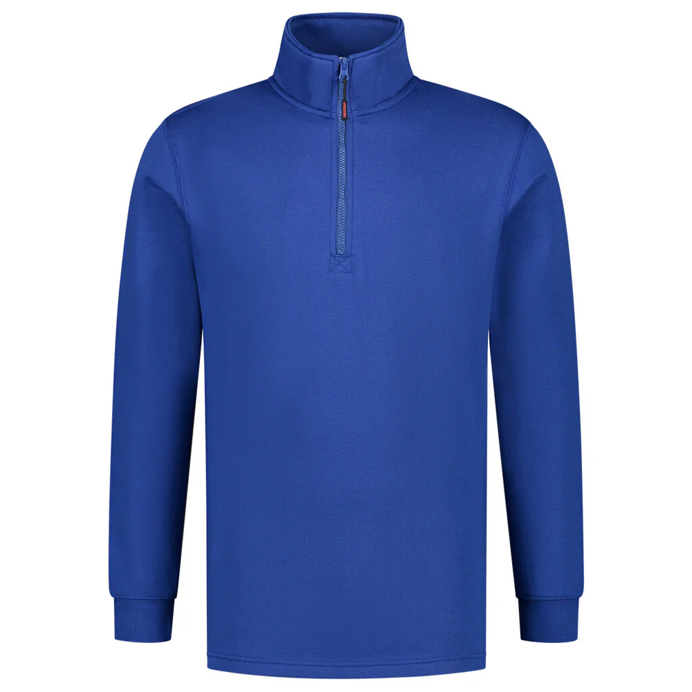 Sweater met ritskraag kobaltblauw ZS-280