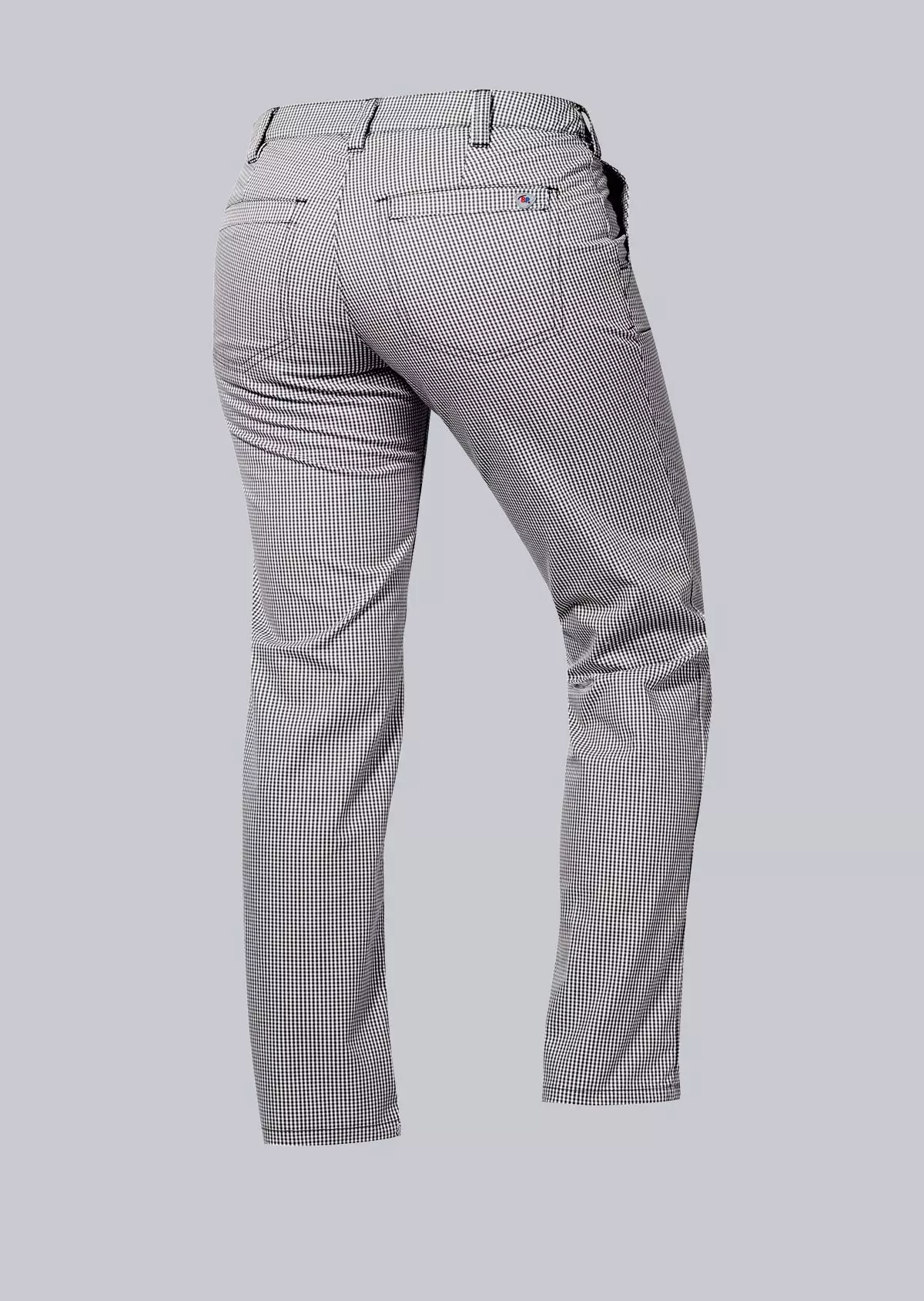 Broek BP 1734 Chino dames zwart-wit pepita