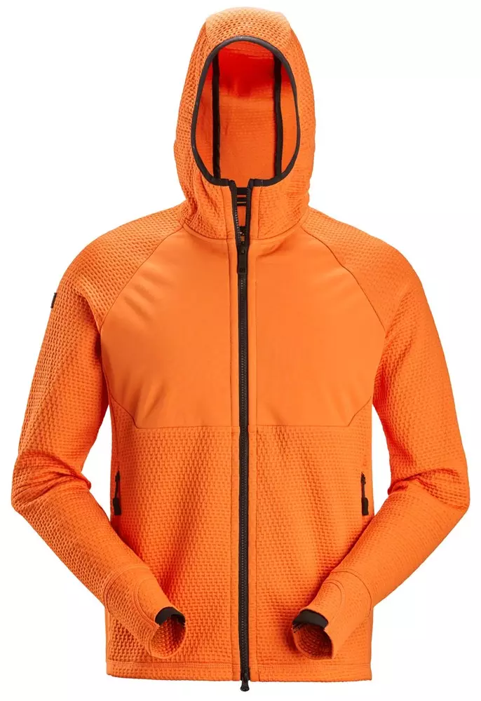 Hoodie Flexiwork met rits 8405 Warm Orange