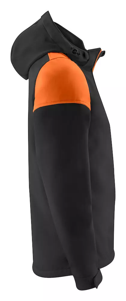 Softshell jas heren Prime zwart/oranje Printer