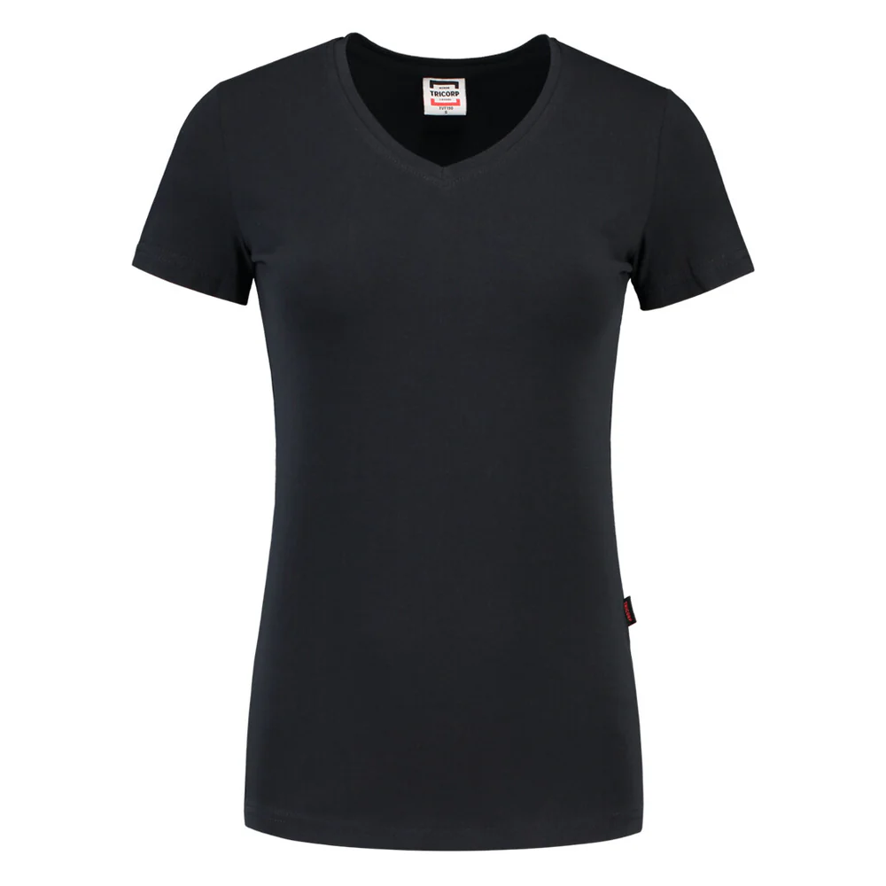 T-shirt dames V-hals marine TVT190