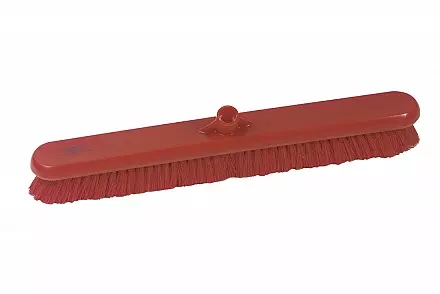Bezem plat zacht 60cm rood