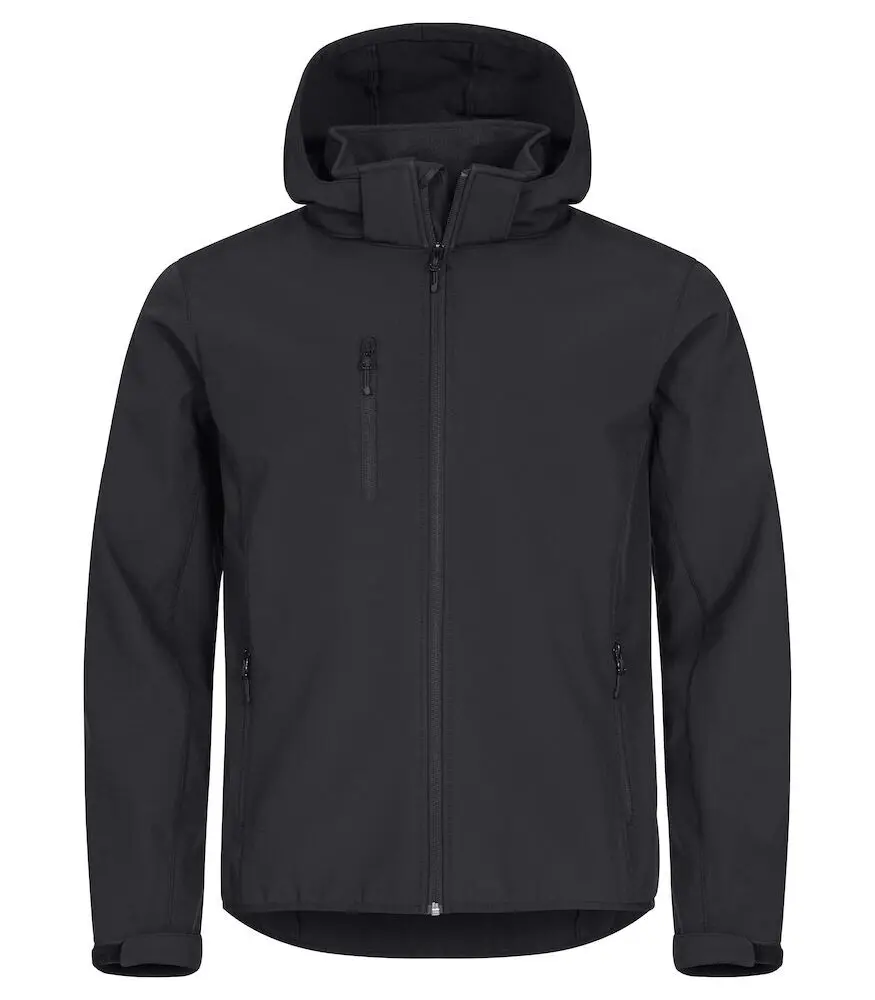 Hooded softshell Clique zwart