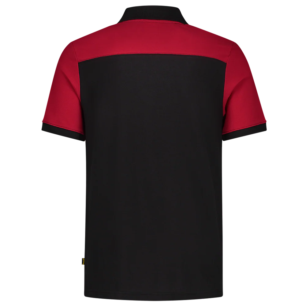 Polo Bicolor naden zwart/rood
