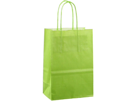 Papieren Draagtas 32x12x42cm Met Gedraaid Handvat Appelgroen