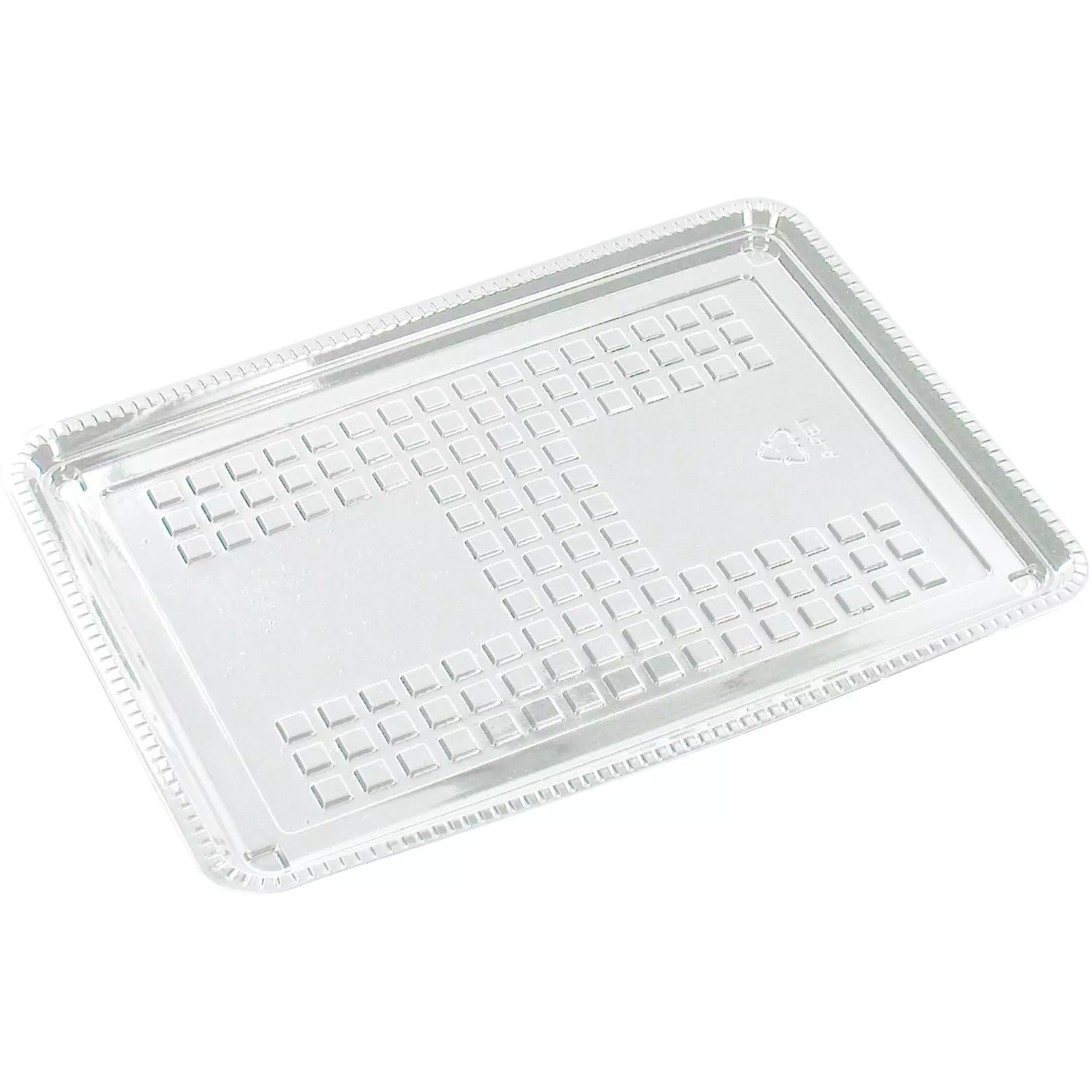 Vleeswarenschaaltjes 18x12,5cm Ruit Gerecycled PET Transparant