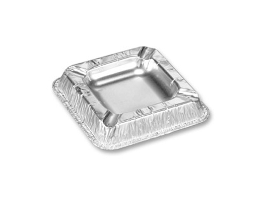 Asbak aluminium vierkant 10x10cm