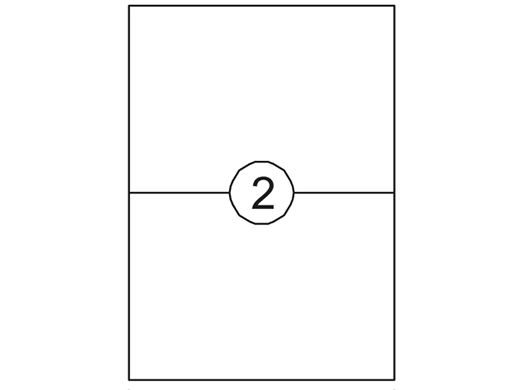 Etiket laser/kopieer 210x148mm wit 2 etiketten/vel (doos à 100vel)