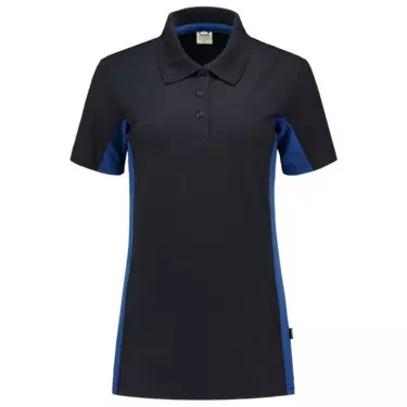 Werkpolo Dames Bicolor Marine / Koningsblauw Tricorp