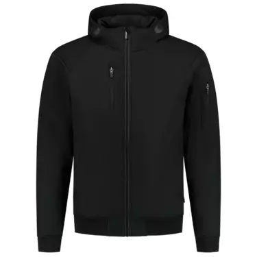 Softshell Werkjas Bomber RE2050 Met Capuchon Zwart Tricorp