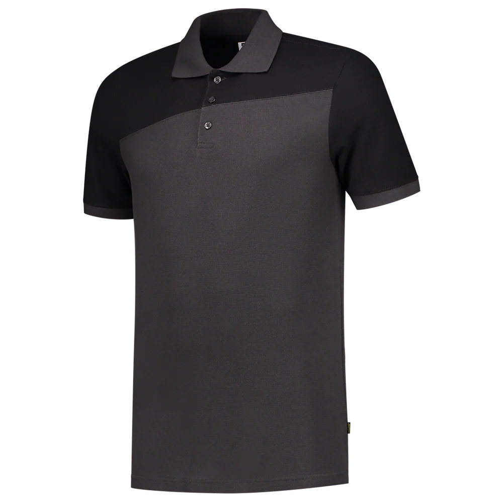 Polo Bi-color naden donkergrijs/zwart