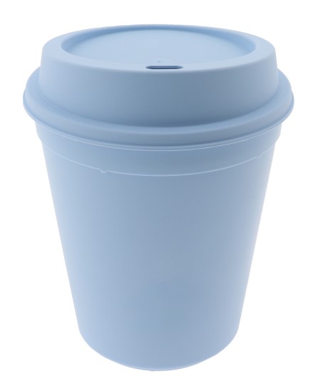 Beker herbruikbaar hotcup 300ml reusablepastel blauw (excl.deksel)
