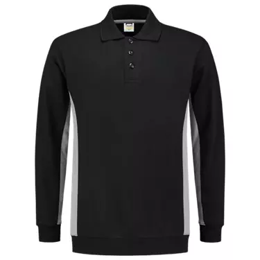 Polosweater Bicolor black/grey