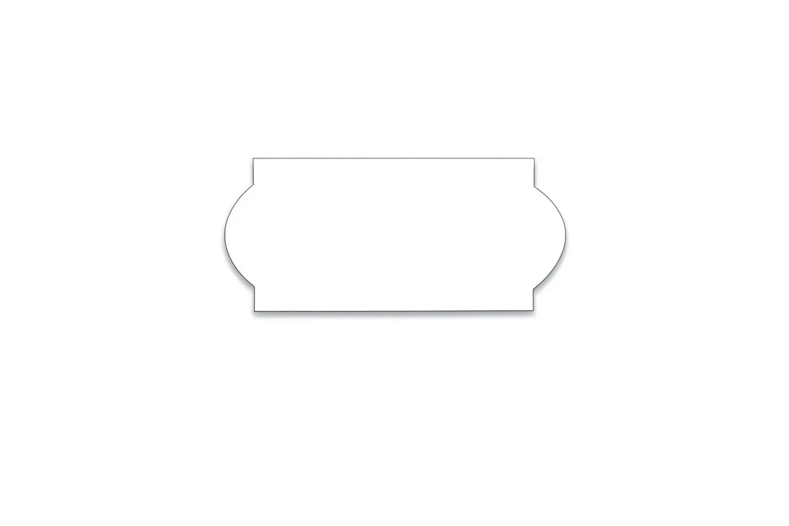 Prijsetiket 26x12mm Wit Permanent 1500 stuks