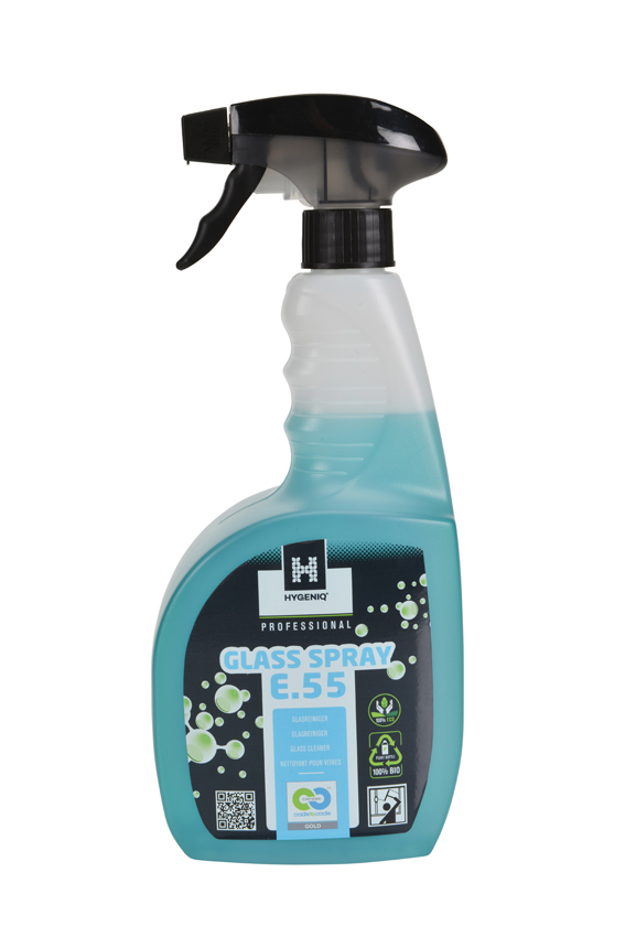 Ecologische glasreiniger spray Hygeniq E.55 (flacon à 750ml)
