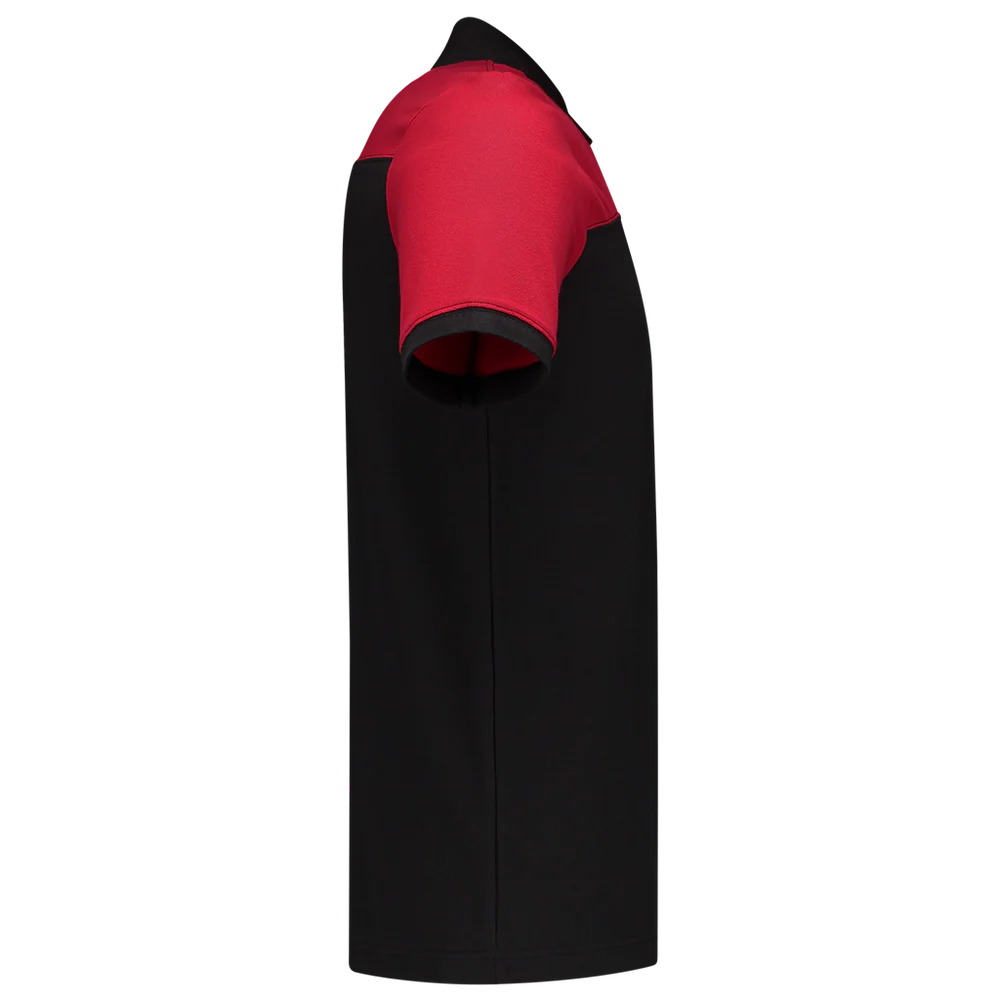 Polo Bicolor naden zwart/rood
