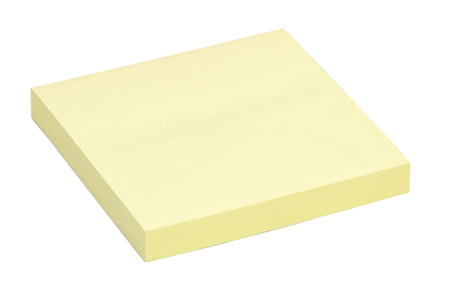 Memoblok 76x76mm 100vel geel (pak à 6st)