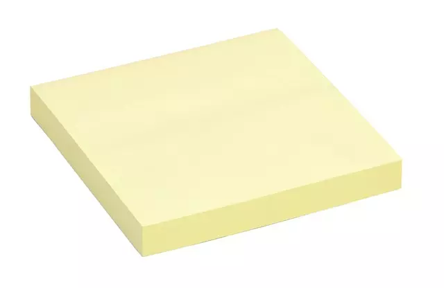 Memoblok 76x76mm 100 vel Geel 6 stuks