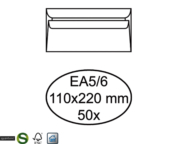 Envelop Quantore Bank Ea5/6 110x220mm 80GrZk Wit