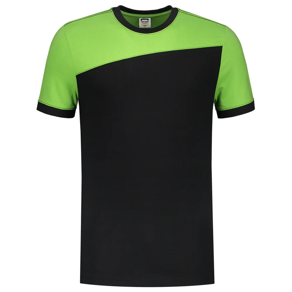 T-shirt Bicolor Naden Black/Lime