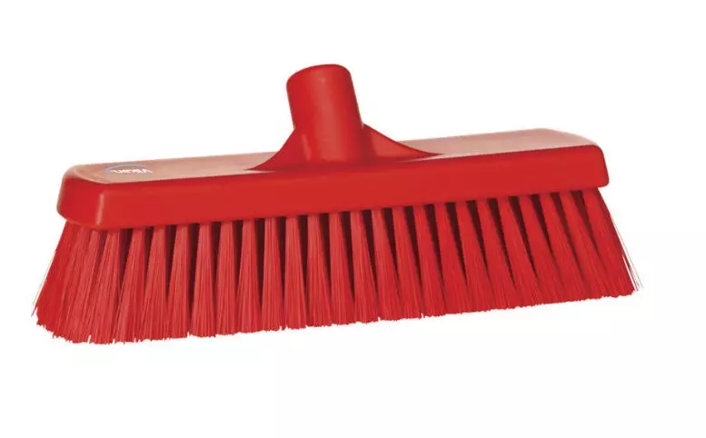 Bezem medium zacht 30cm rood