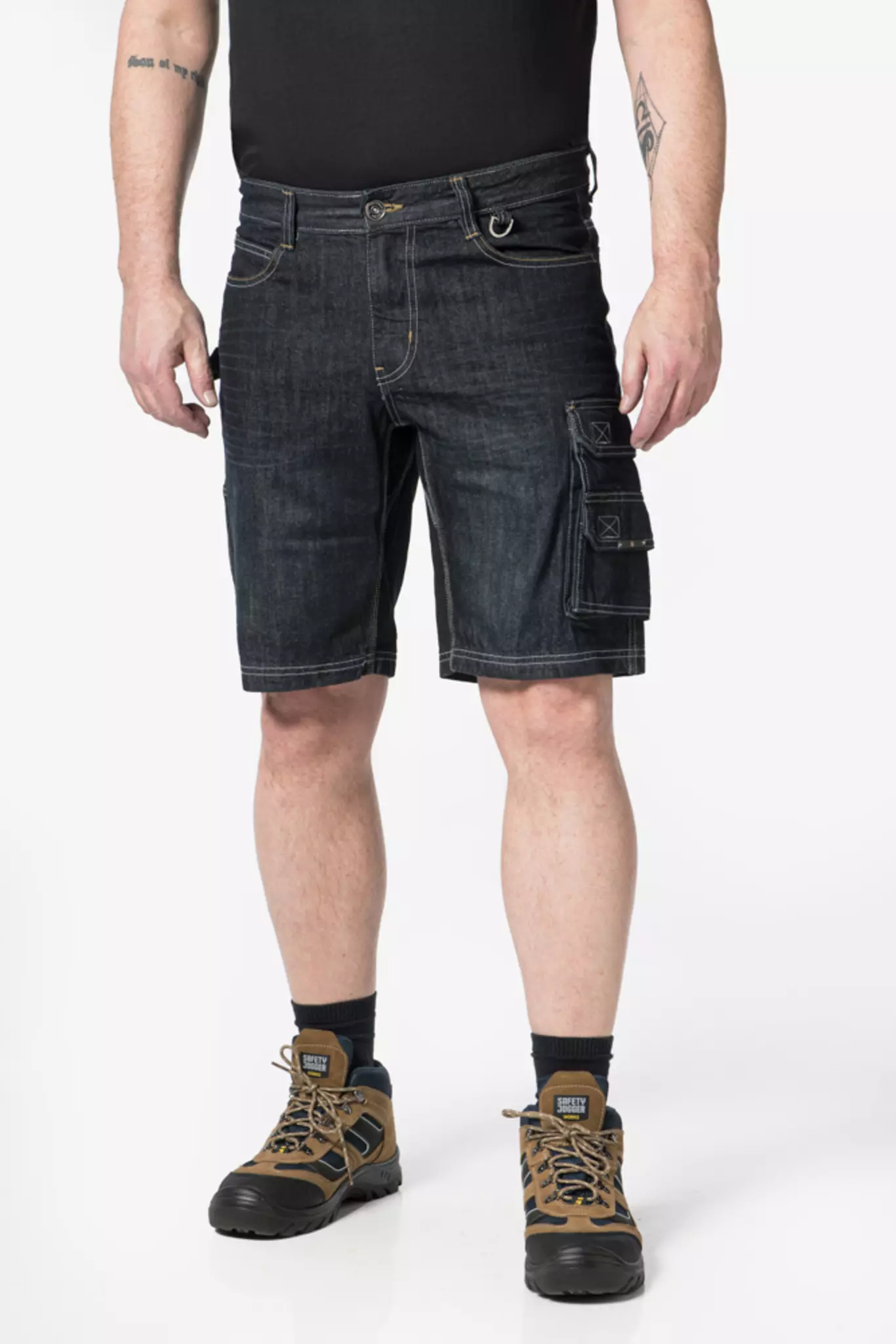 Korte Werkbroek Ruben Denim Donkerblauw