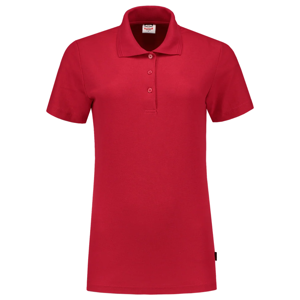Polo fitted dames PPFT-180 rood