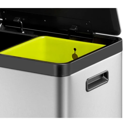 Pedaalemmer Ecocasa 60 Liter - 2x30 Liter - Mat RVS