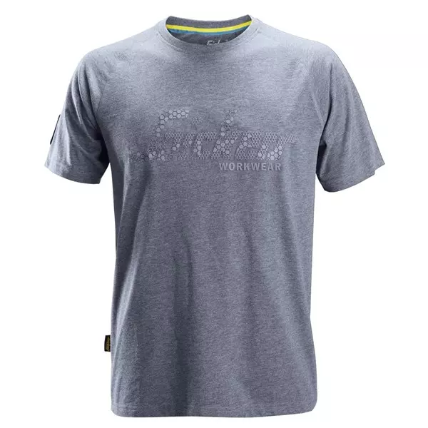 T-shirt Logo donker blauw melange