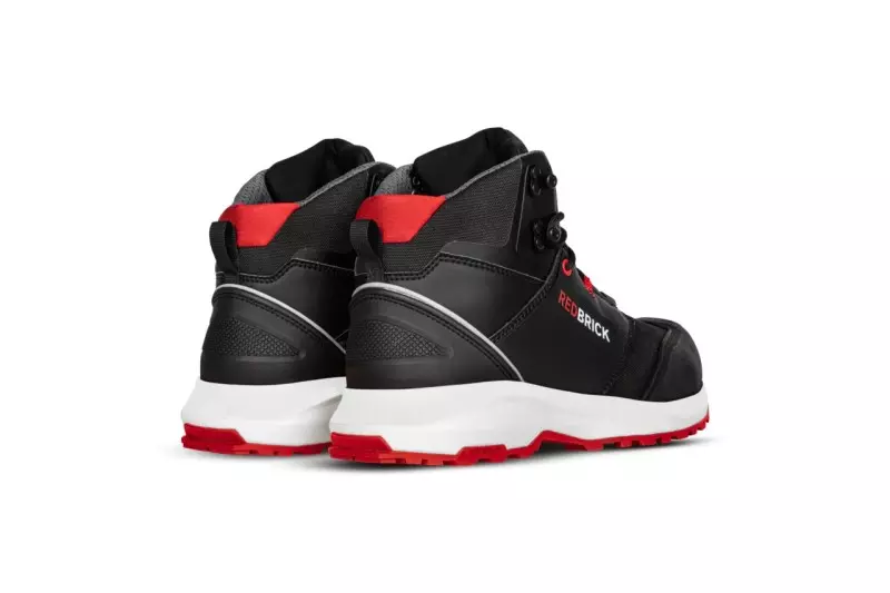Redbrick Pulse Overnose High S3 veiligheidsschoen Zwart/Rood
