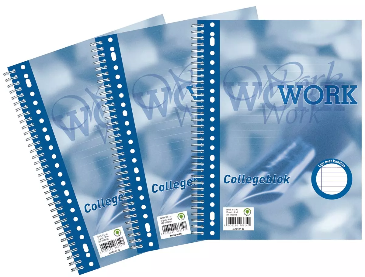 Collegeblok A4 - Gelijnd - 80 Vellen