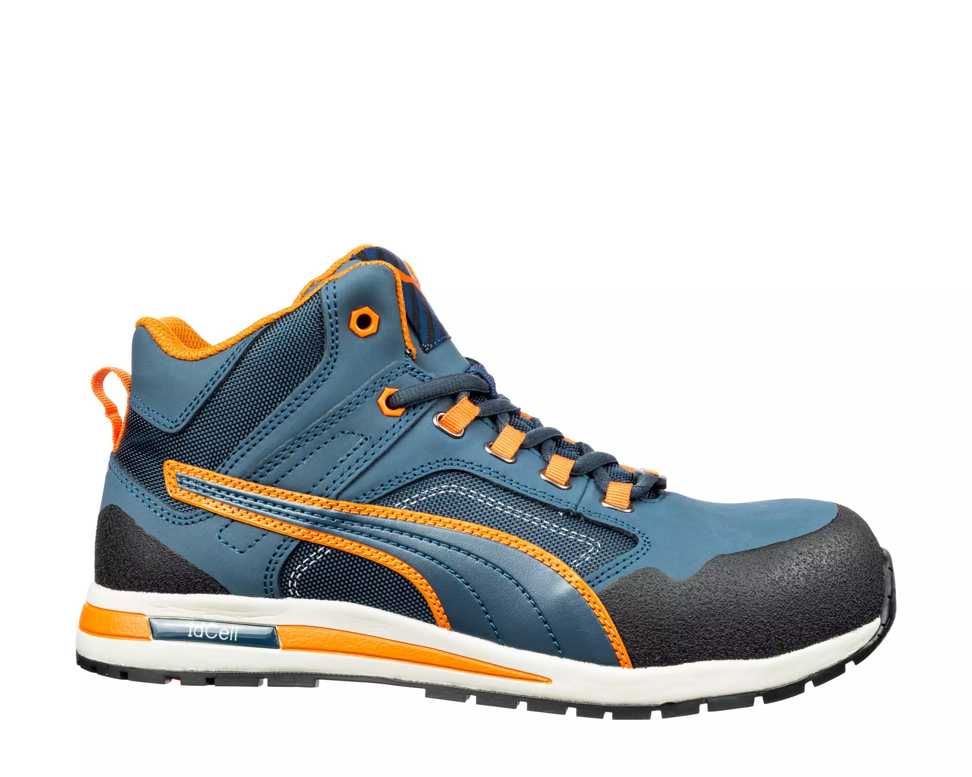 Puma Crosstwist Mid S3 veiligheidsschoen Blauw/Oranje
