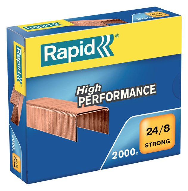 Nietje Rapid 24/8 Strong verkoperd (doos à 2000st)