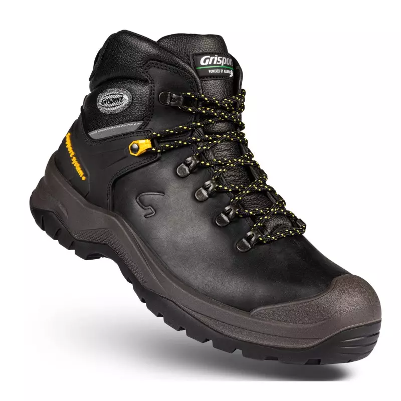 Veiligheidsschoen S3 Grisport 70416 leer hoog zwart