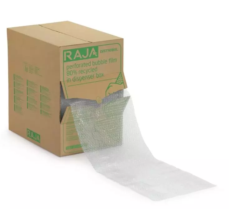 Noppenfolie 32cmx50m voorgeperforeerd Ø10mm in dispenserdoos