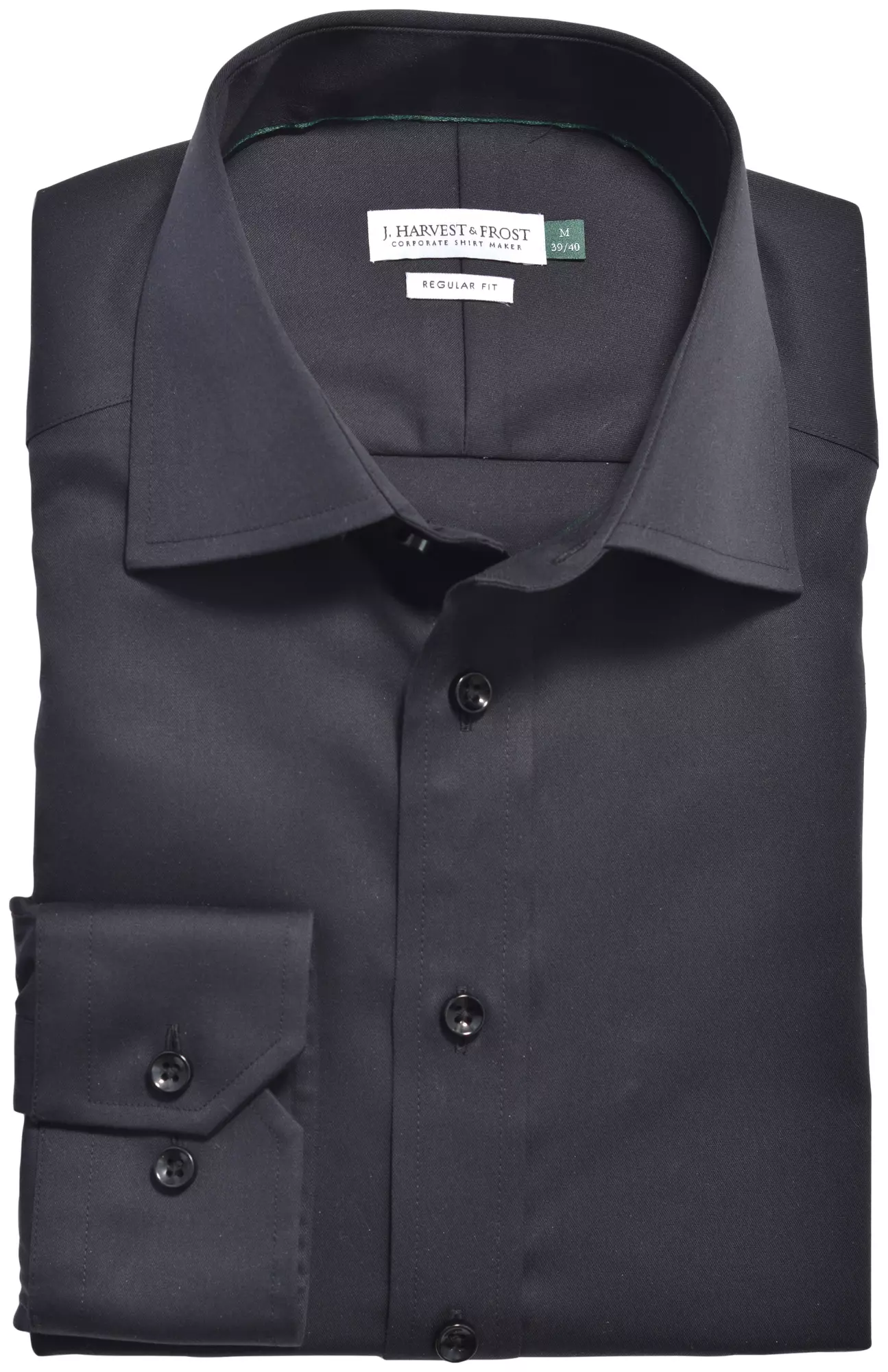 Overhemd Green Bow 01 Regular fit zwart Harvest & Frost