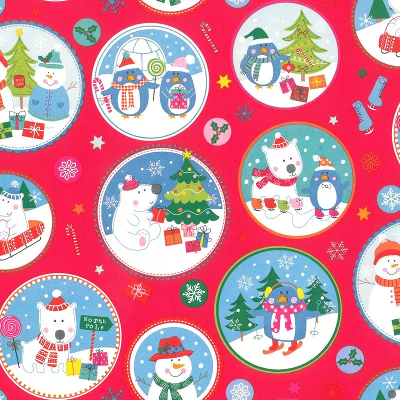 Cadeaupapier Kerst Rood 30cm
